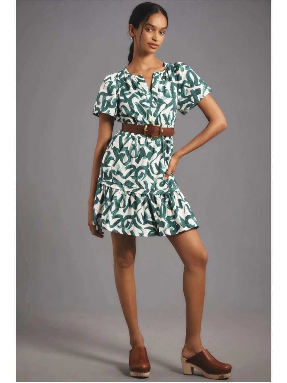 THE SOMERSET MINI DRESS IN GREEN